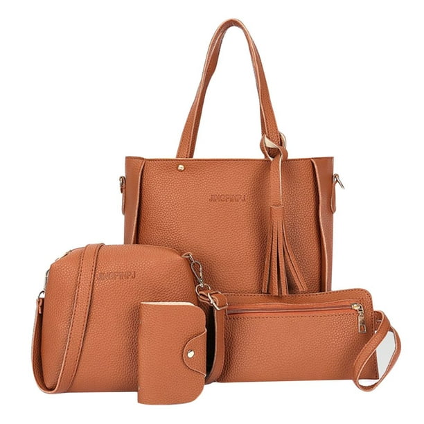 4 pieces/set Fashion Composit Bag Large Capacity Handbag Shoulder Bag Wallet ND